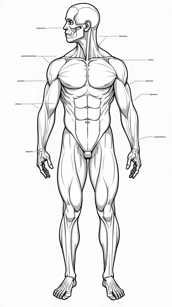 páginas para colorear del sistema muscular